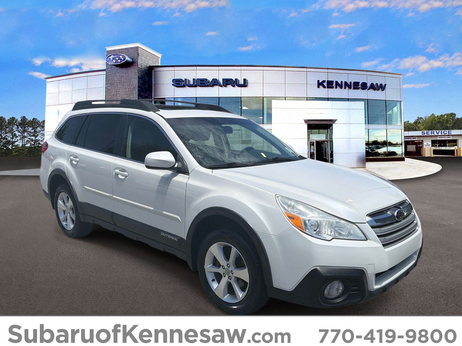 Satin White Pearl 2014 Subaru Outback 2.5i Limited Wagon All-Wheel Drive Continuously Variable Transmission