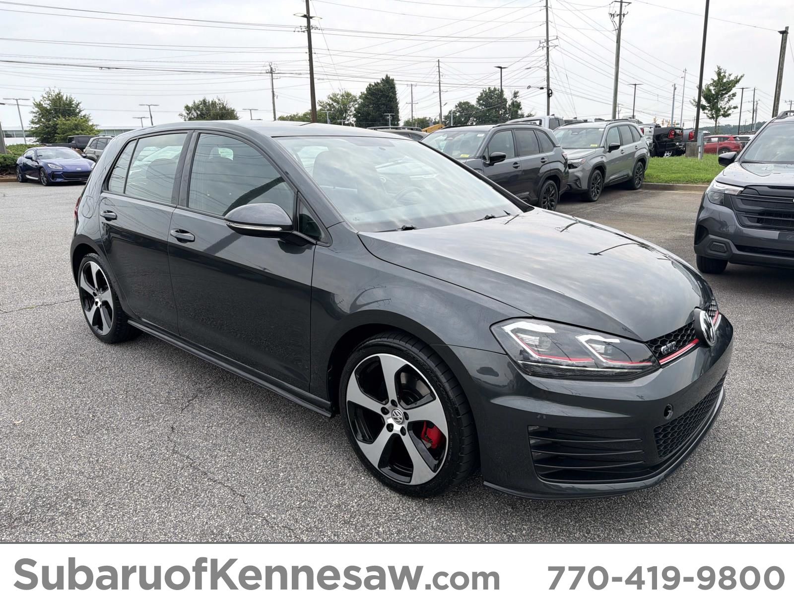 Gray 2017 Volkswagen Golf GTI Hatchback Front-Wheel Drive 6-Speed Manual