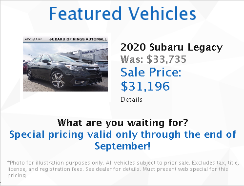 Specials Subaru Of Kings Automall