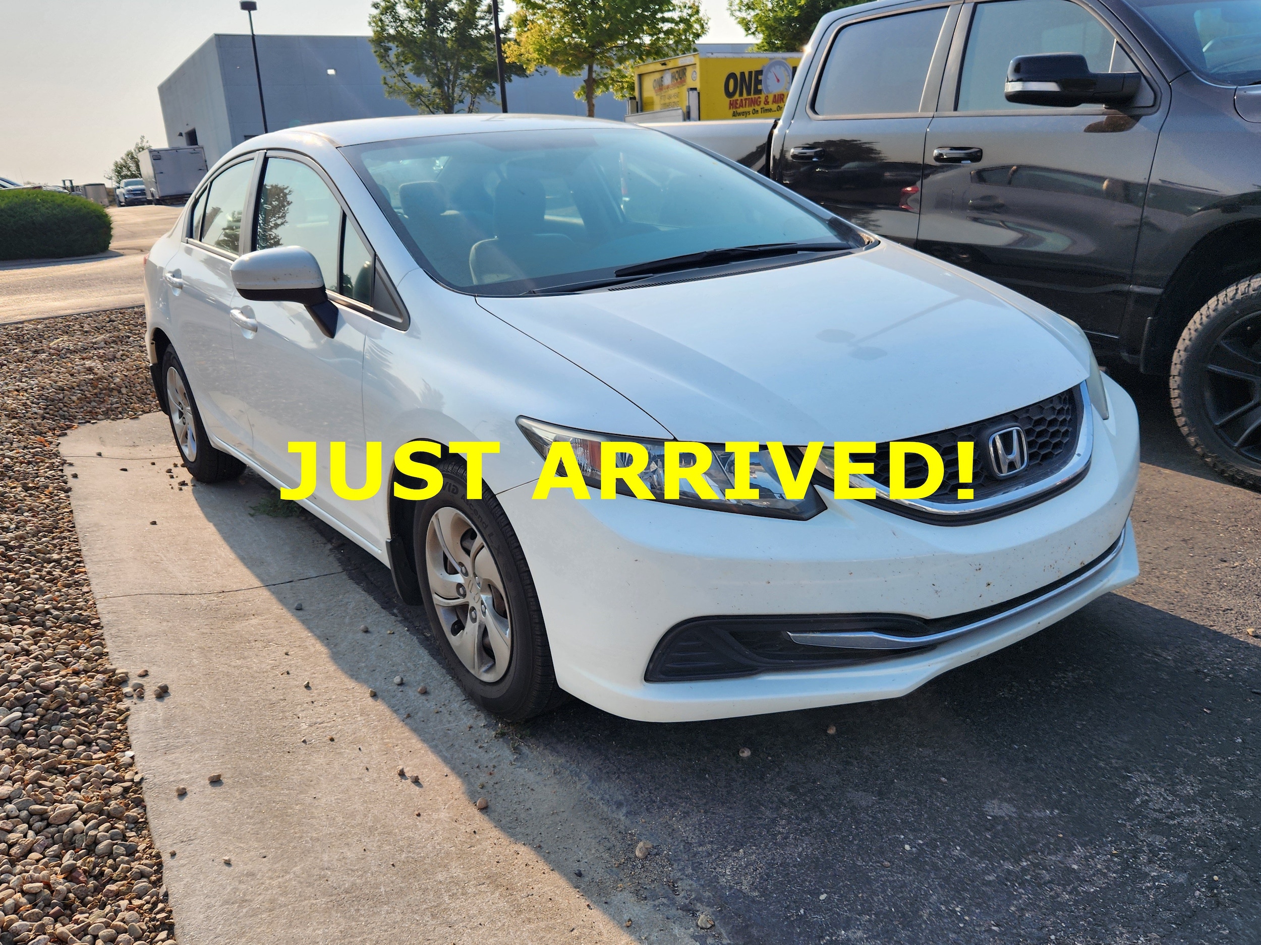 White 2015 Honda Civic Sedan Front-Wheel Drive Continuously Variable Transmission