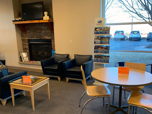 Subaru of Loveland service center waiting area