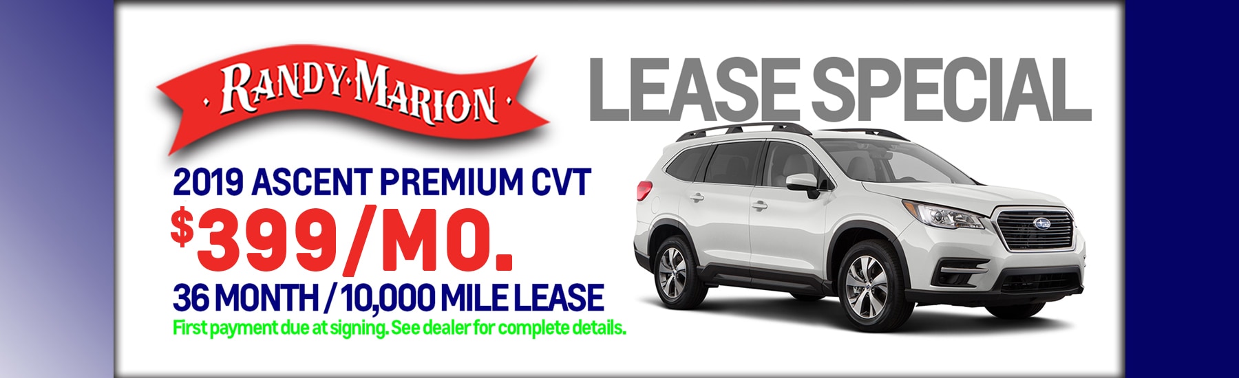 Randy Marion Subaru New 20182019 Subaru & Used Car Dealer near