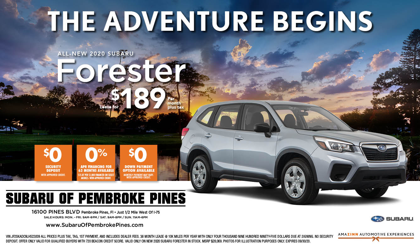 2019 Subaru Forester Lease Specials Subaru of Pembroke Pines