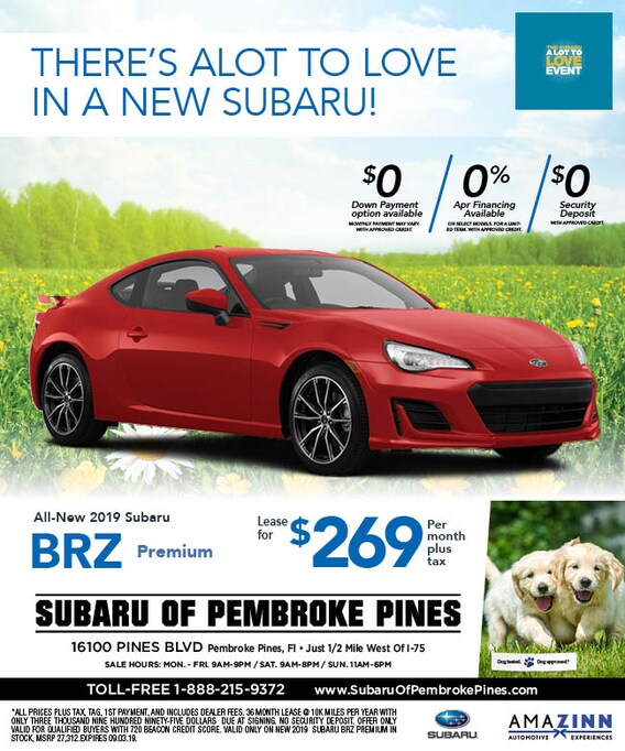 Subaru Of Pembroke Pines >> 2019 Subaru Brz Lease Specials Subaru Of Pembroke Pines Subaru Of Pembroke Pines >> 2019 Subaru Brz Lease Specials Subaru Of Pembroke Pines