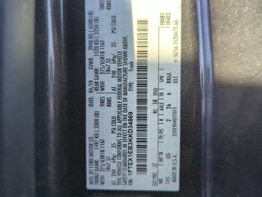 Used 2019 Ford F150 For Sale Sioux Falls SD VIN 1FTEX1EB3KKD34869