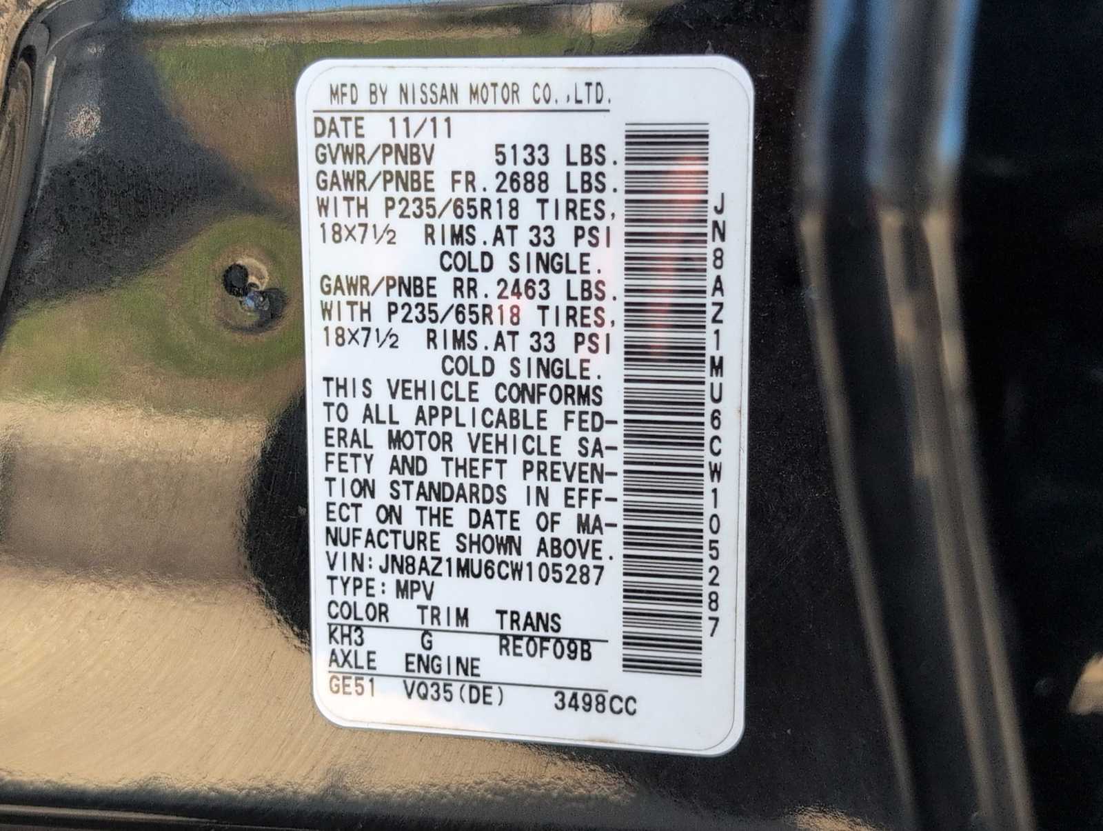 Thumbnail: 2012 Nissan Murano - 32