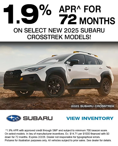 Subaru Incentives January