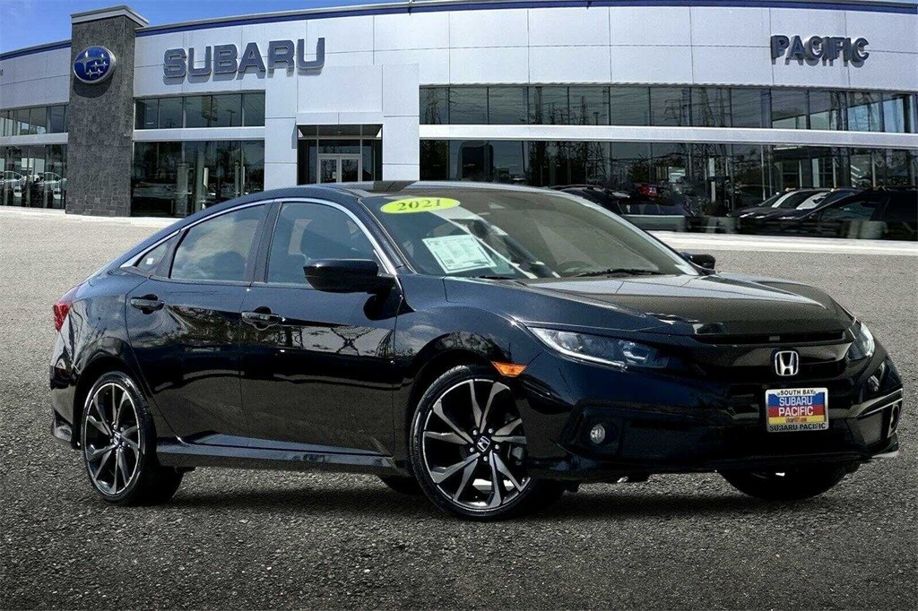 Used 2021 Honda Civic Sport with VIN 19XFC2F82ME203172 for sale in Hawthorne, CA