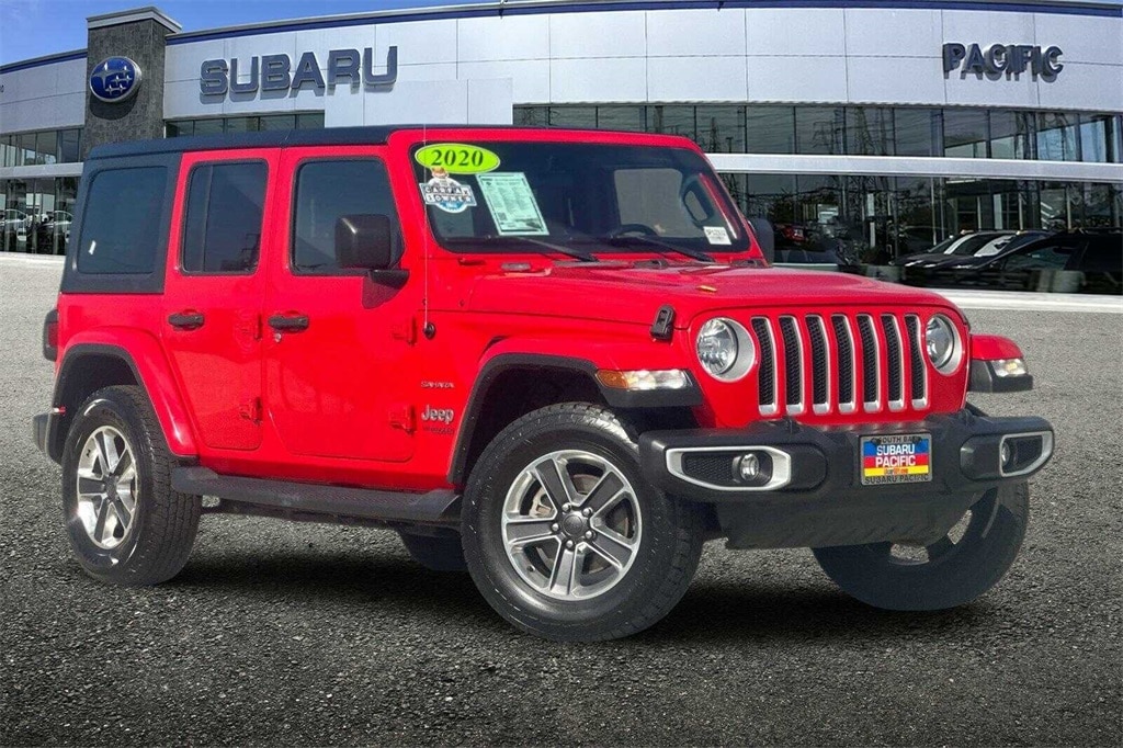 Used 2020 Jeep Wrangler Unlimited Sahara with VIN 1C4HJXEN8LW159816 for sale in Hawthorne, CA