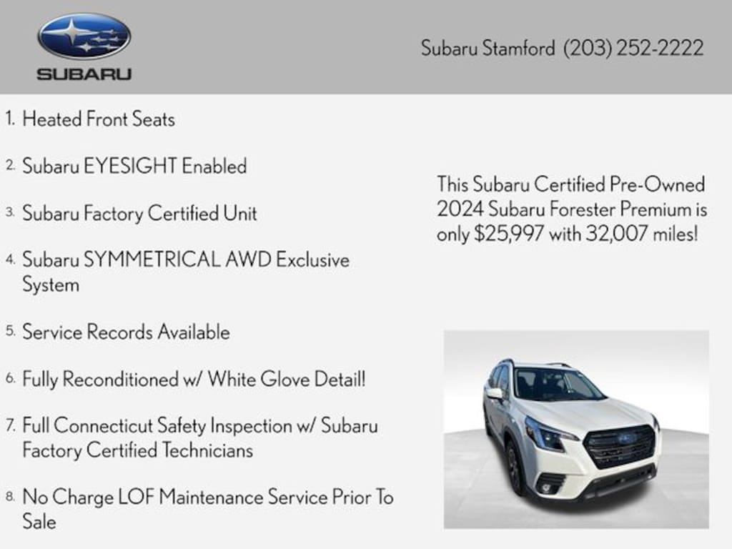 Certified 2024 Subaru Forester Premium SUV