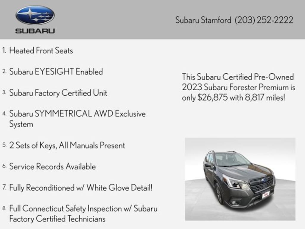 Certified 2023 Subaru Forester Premium SUV