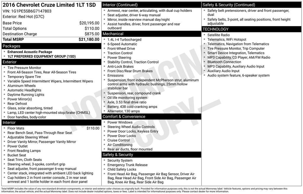 Thumbnail: 2016 Chevrolet Cruze - 4