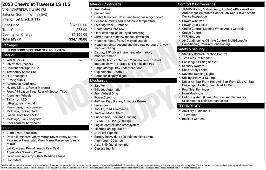 Thumbnail: 2020 Chevrolet Traverse - 4