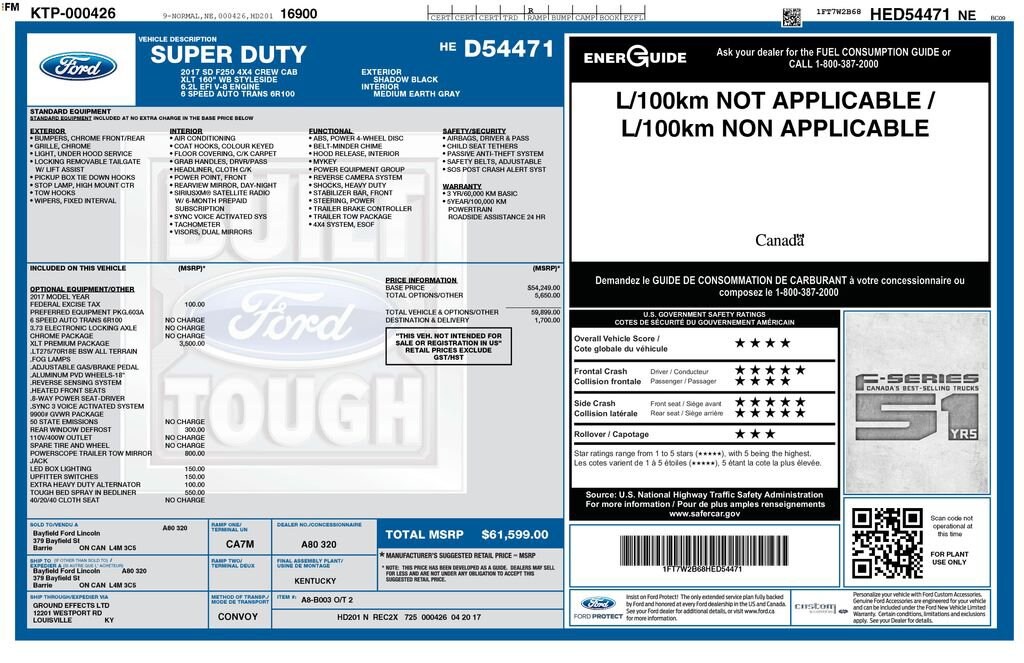 Used 2017 Ford Super Duty F-250 SRW Lariat