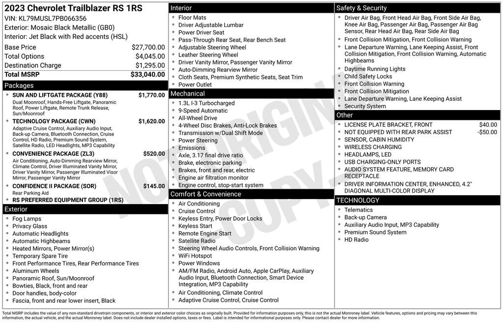 Thumbnail: 2023 Chevrolet TrailBlazer - 4