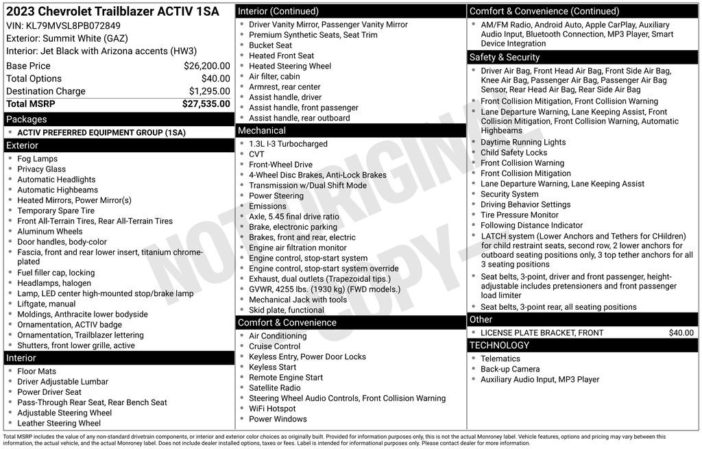 Thumbnail: 2023 Chevrolet TrailBlazer - 4
