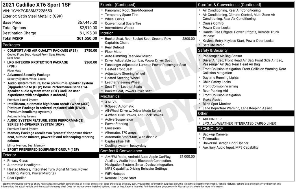 Thumbnail: 2021 Cadillac XT6 - 4