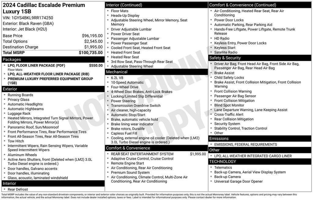 Used 2024 CADILLAC Escalade Premium Luxury SUV