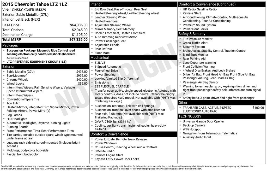 Thumbnail: 2015 Chevrolet Tahoe - 2