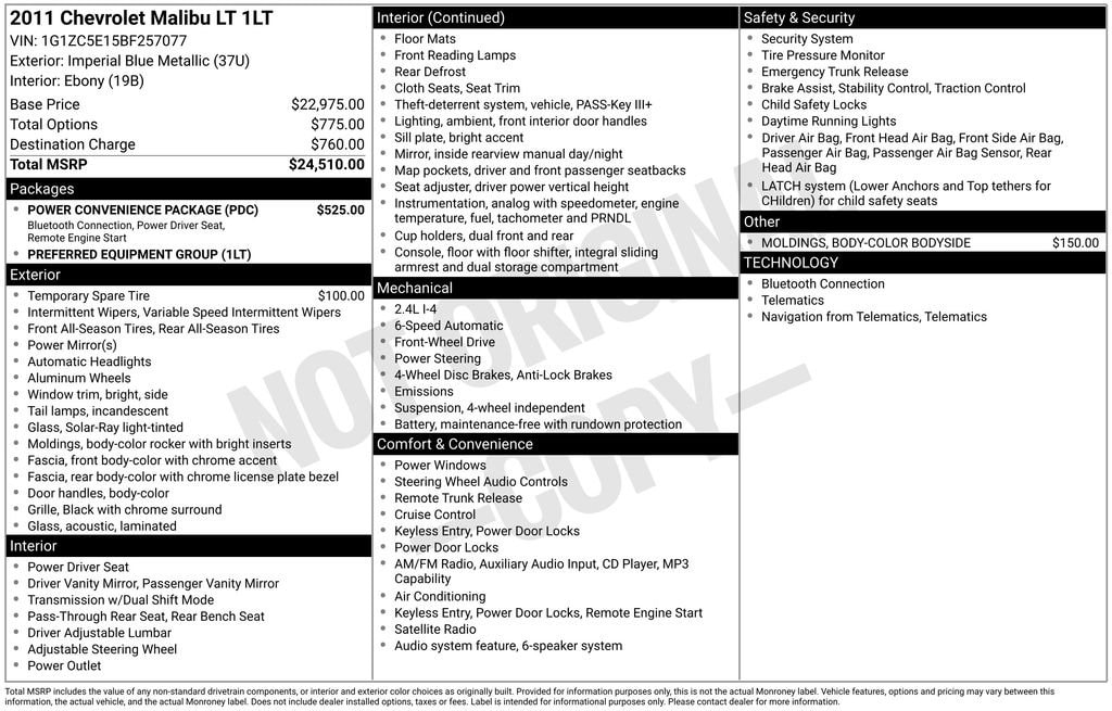 Thumbnail: 2011 Chevrolet Malibu - 2
