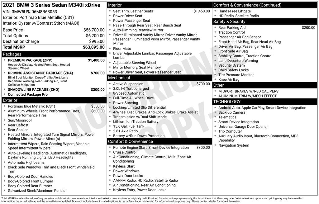 Used 2021 BMW 3 Series M340i xDrive Sedan Sedan