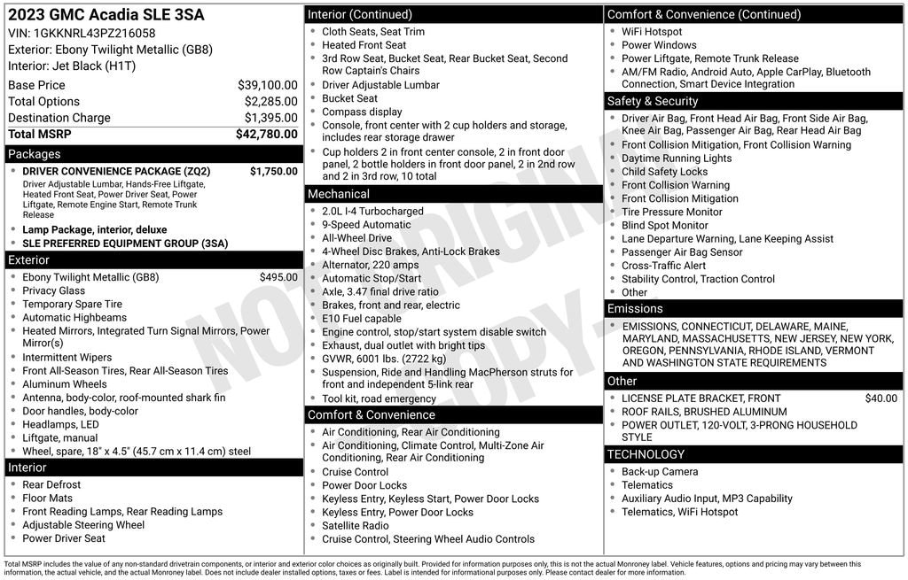 Used 2023 GMC Acadia SLE SUV