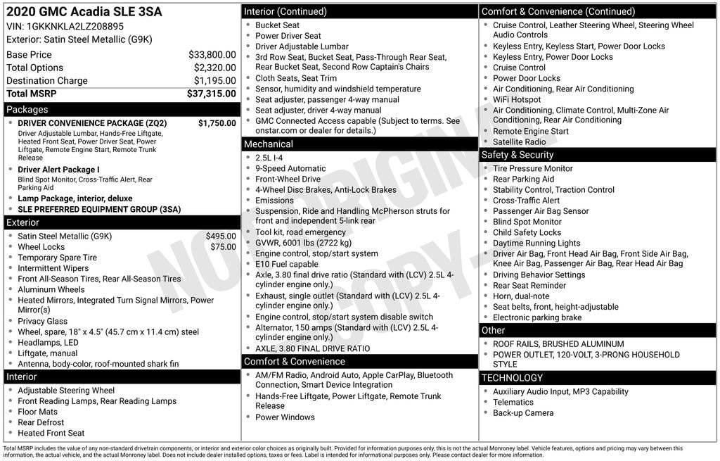 Thumbnail: 2020 GMC Acadia - 4