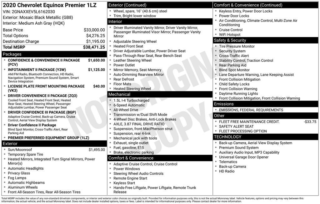 Used 2020 Chevrolet Equinox Premier SUV