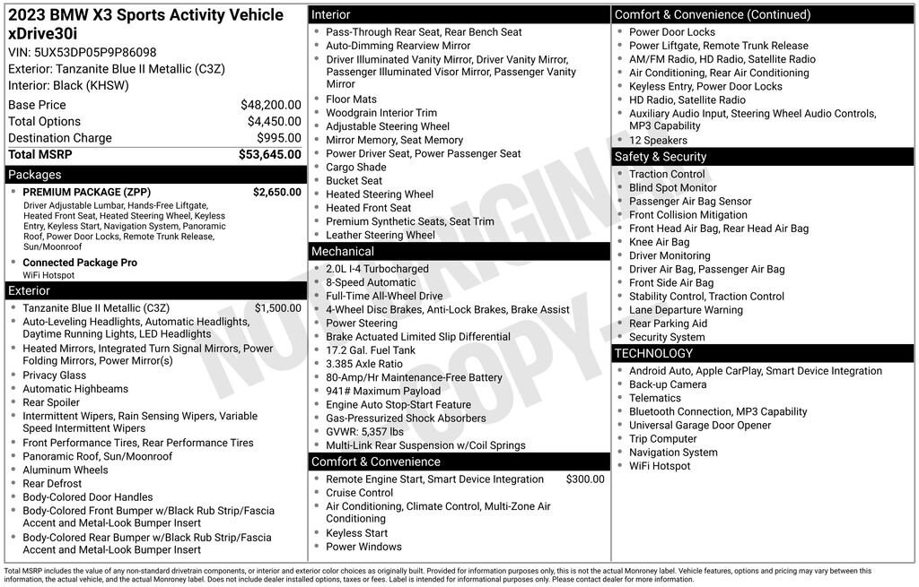 Used 2023 BMW X3 xDrive30i SUV