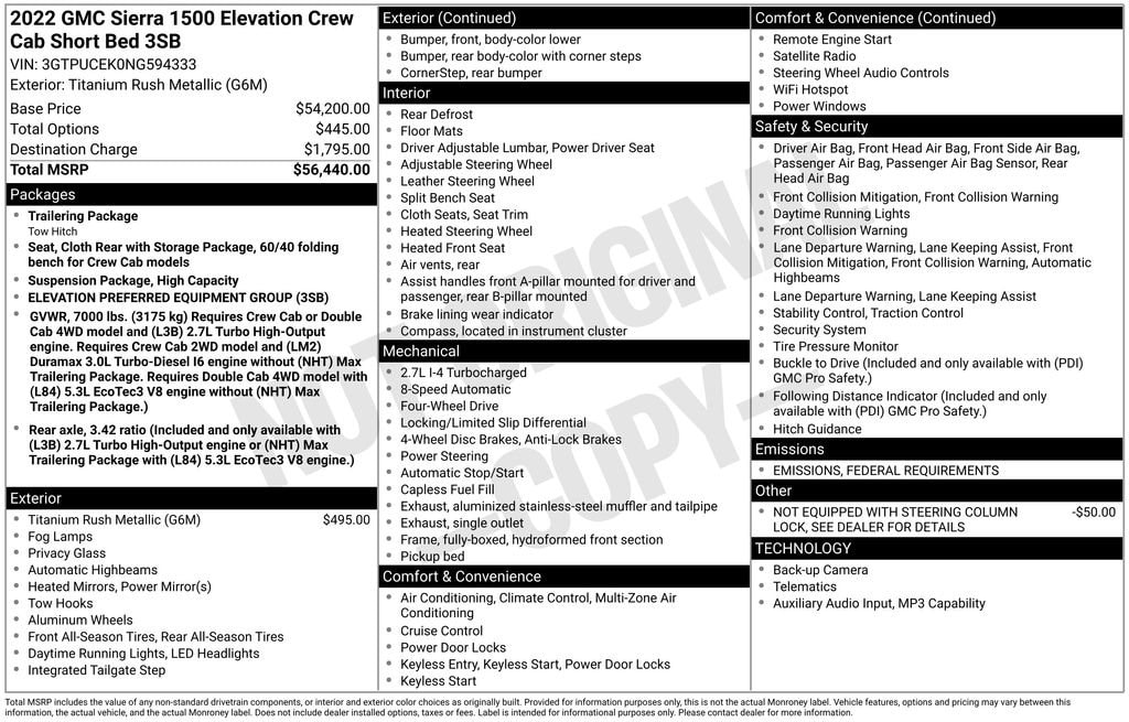 Used 2022 GMC Sierra 1500 Elevation Truck