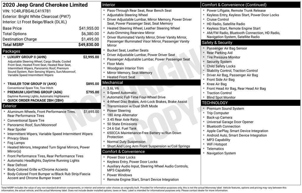 Thumbnail: 2020 Jeep Grand Cherokee - 4