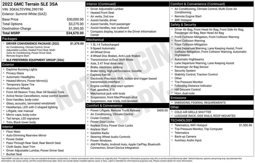 Thumbnail: 2022 GMC Terrain - 4