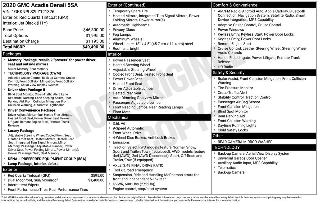Thumbnail: 2020 GMC Acadia - 2