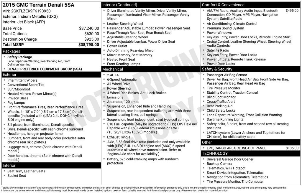 Thumbnail: 2015 GMC Terrain - 4