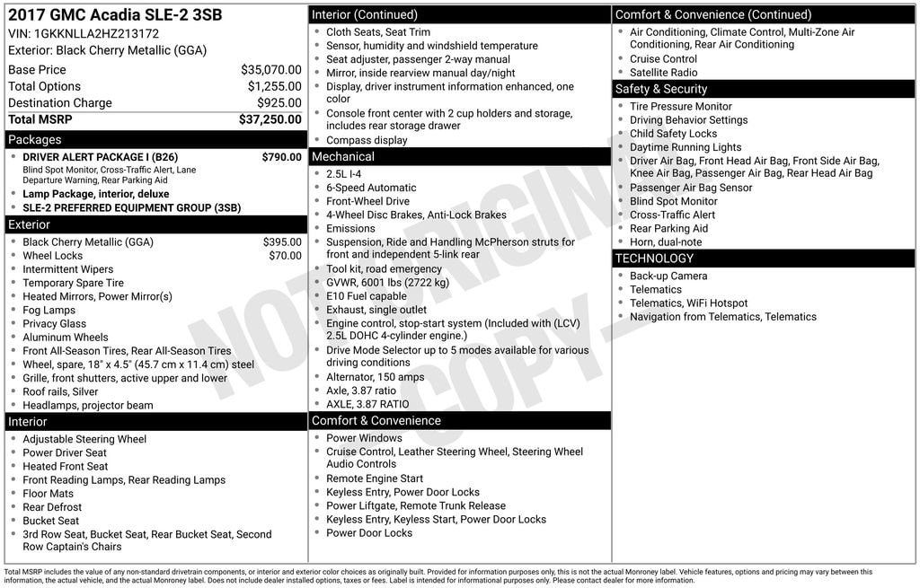 Thumbnail: 2017 GMC Acadia - 2
