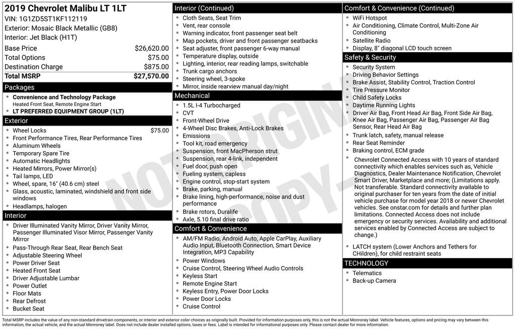 Thumbnail: 2019 Chevrolet Malibu - 4