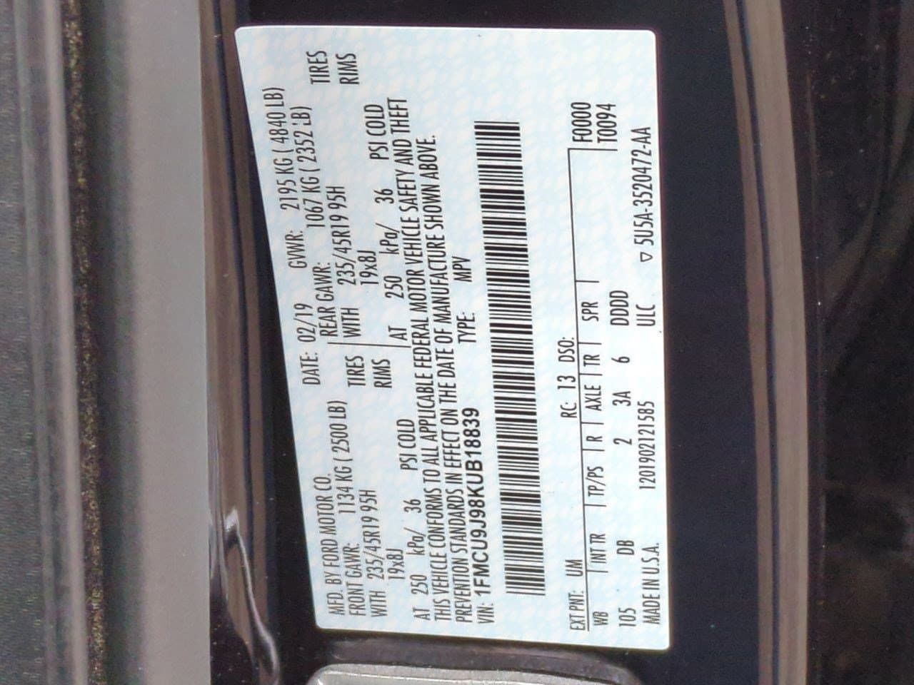 Thumbnail: 2019 Ford Escape - 36