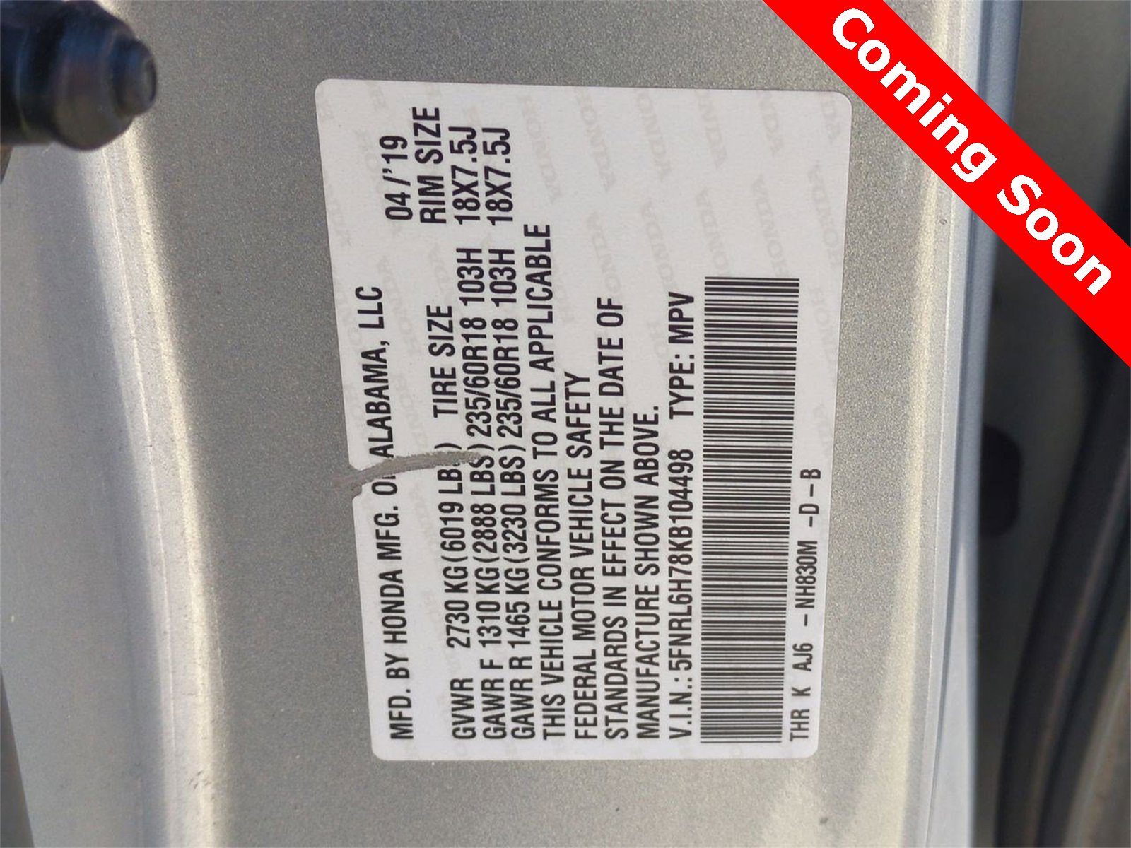 Thumbnail: 2019 Honda Odyssey - 38