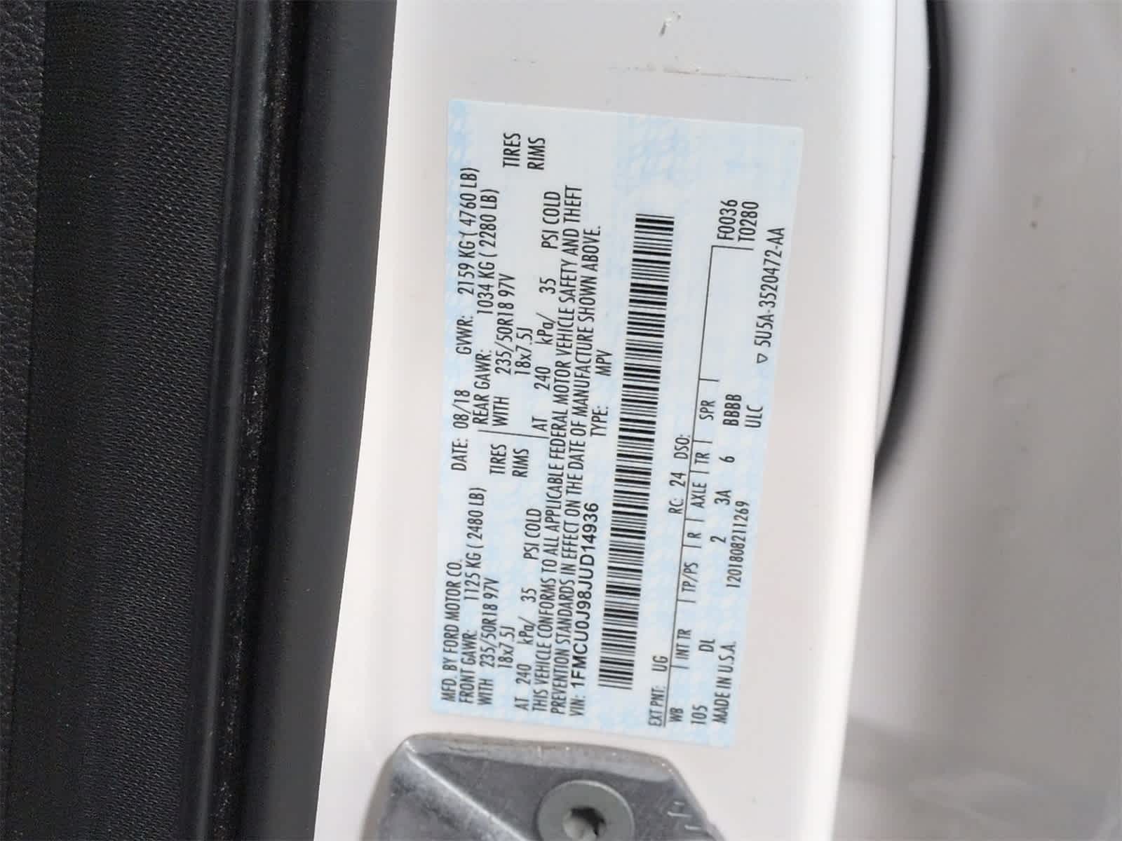 Thumbnail: 2018 Ford Escape - 38