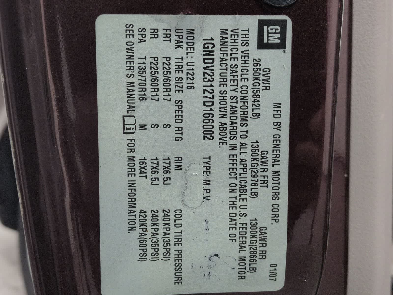 Thumbnail: 2007 Chevrolet Uplander - 35