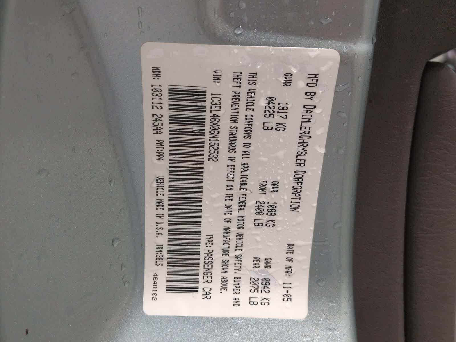 Thumbnail: 2006 Chrysler Sebring - 34