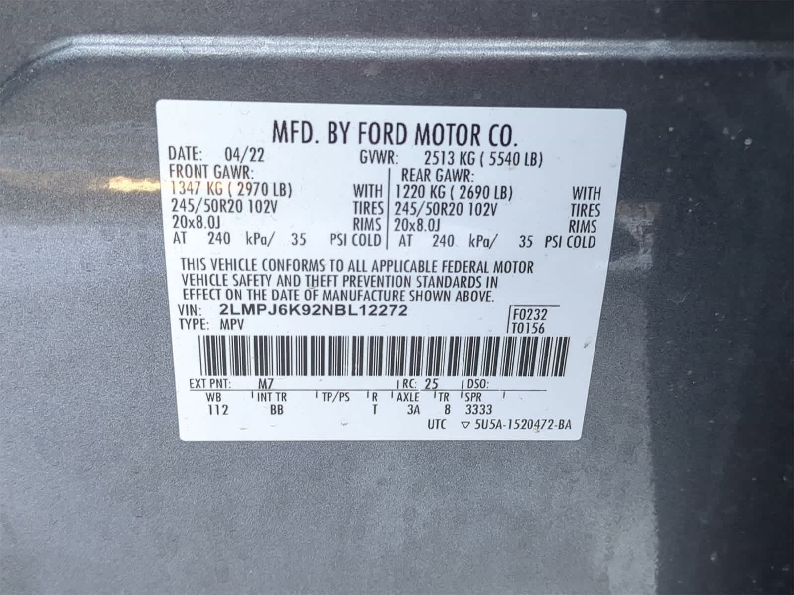 Thumbnail: 2022 Lincoln Nautilus - 43