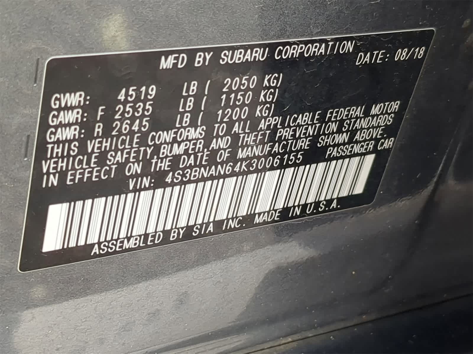 Thumbnail: 2019 Subaru Legacy - 36