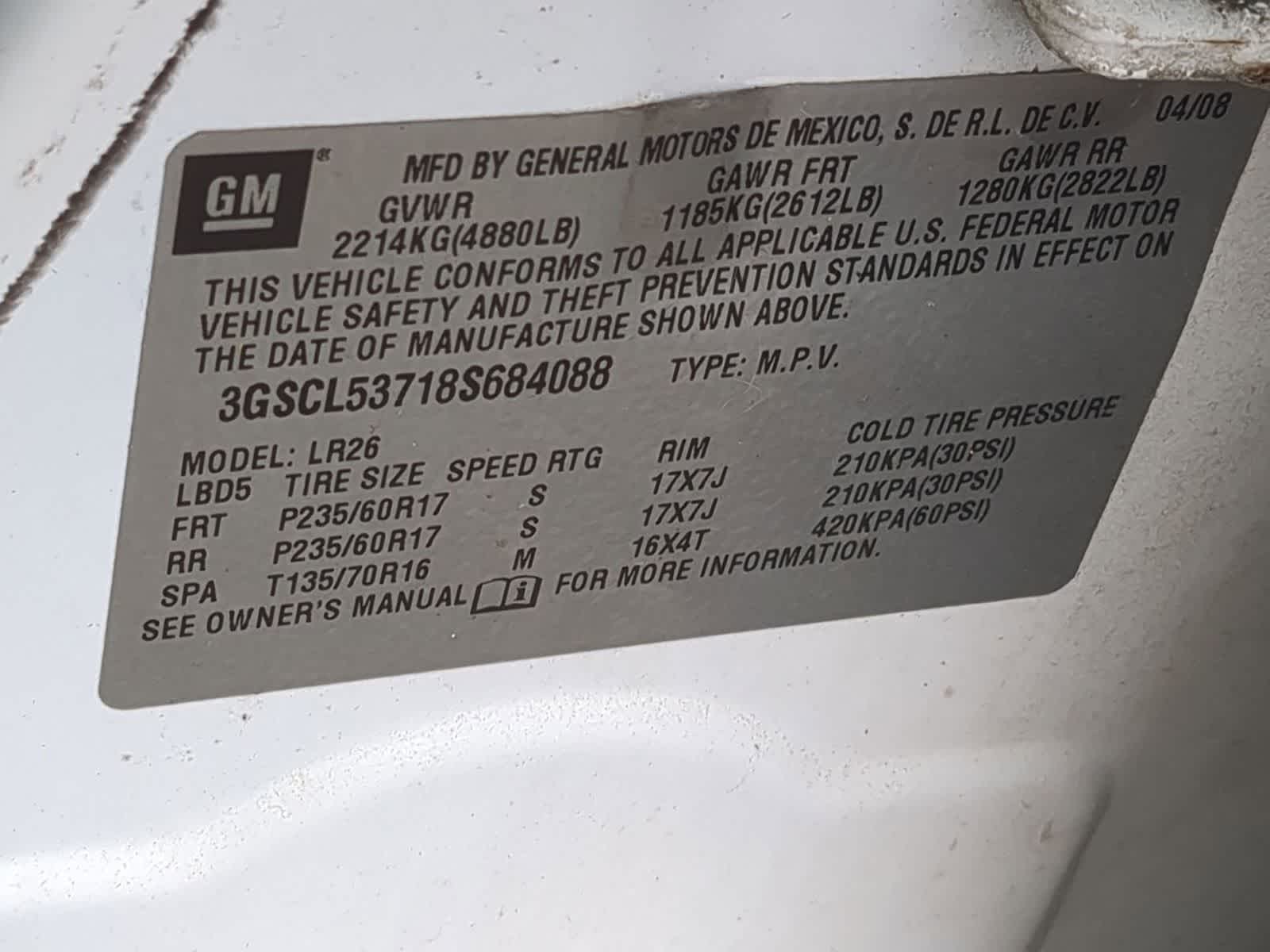 Thumbnail: 2008 Saturn VUE - 33