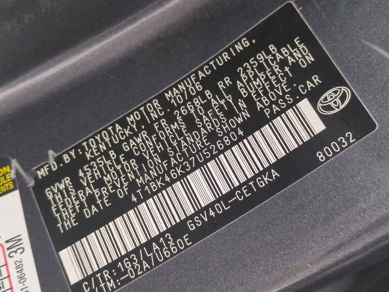 2007 Toyota Camry XLE 30