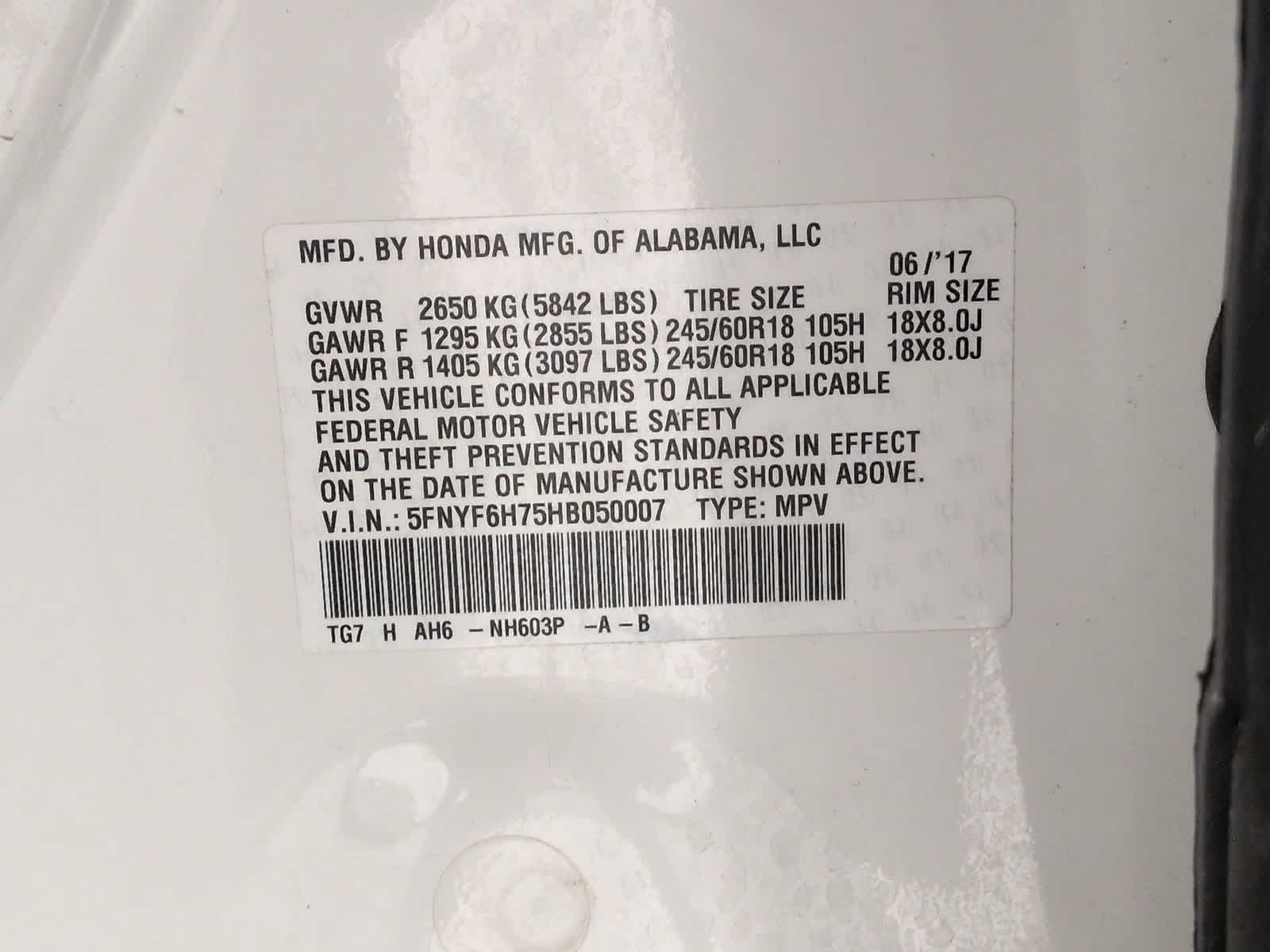 Thumbnail: 2017 Honda Pilot - 38