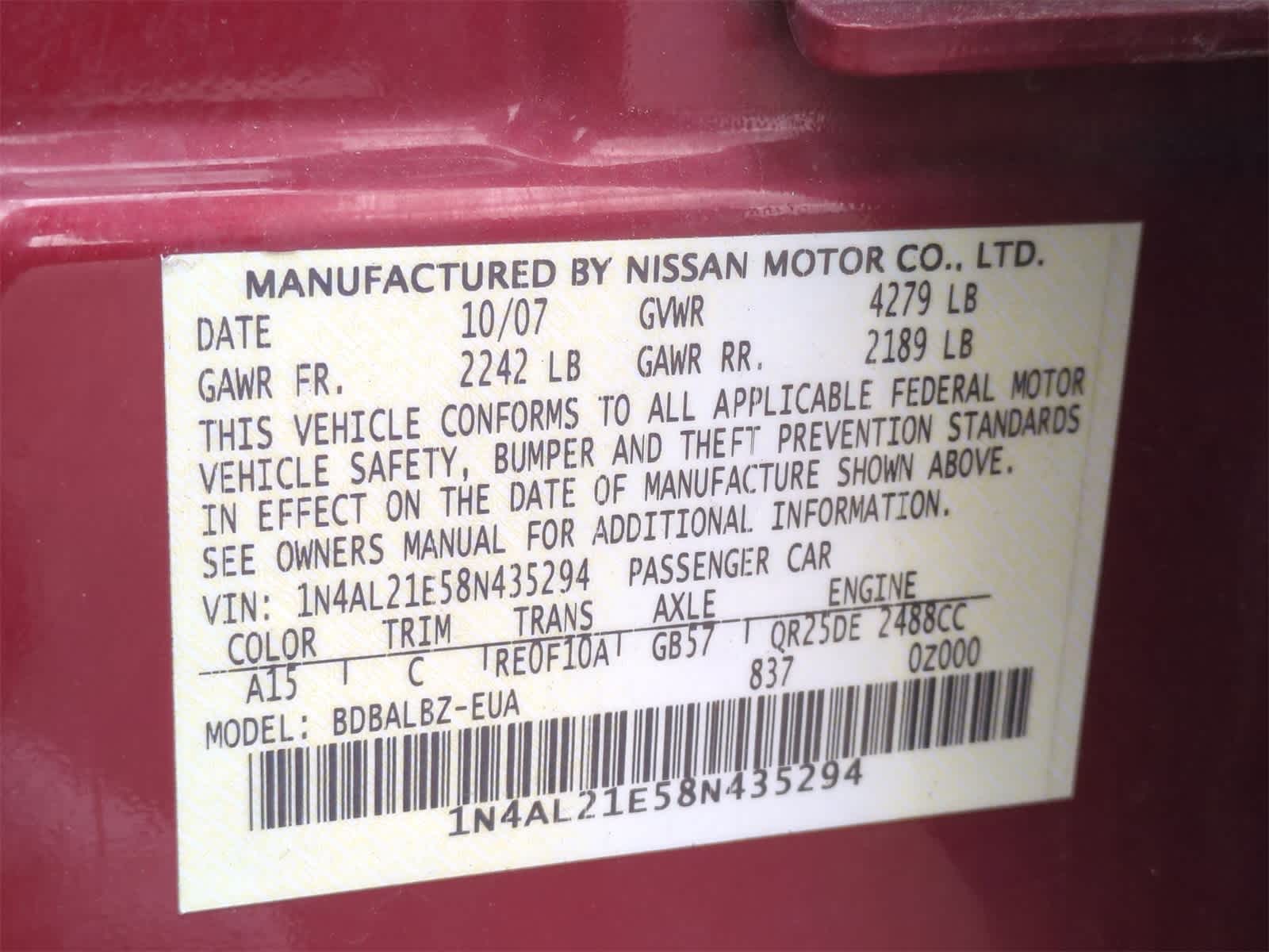 2008 Nissan Altima SL 33