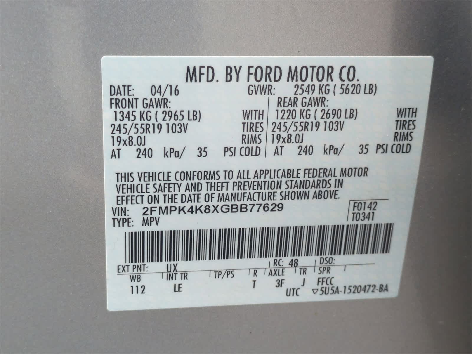 2016 Ford Edge Titanium 35