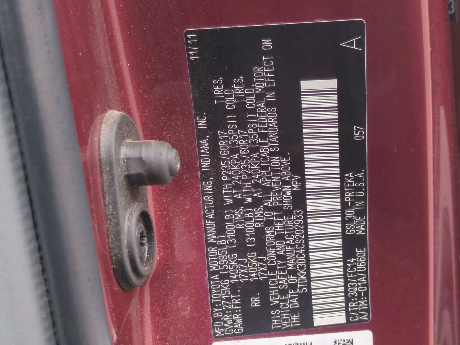 Thumbnail: 2012 Toyota Sienna - 34