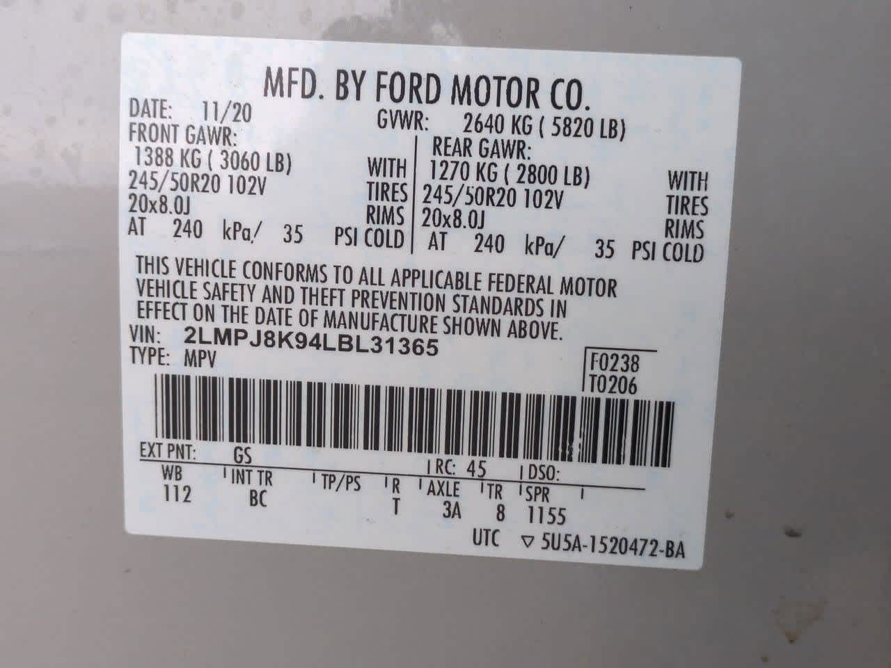 Thumbnail: 2020 Lincoln Nautilus - 37